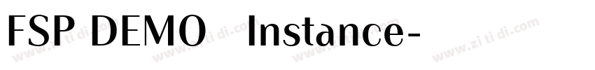 FSP DEMO   Instance字体转换